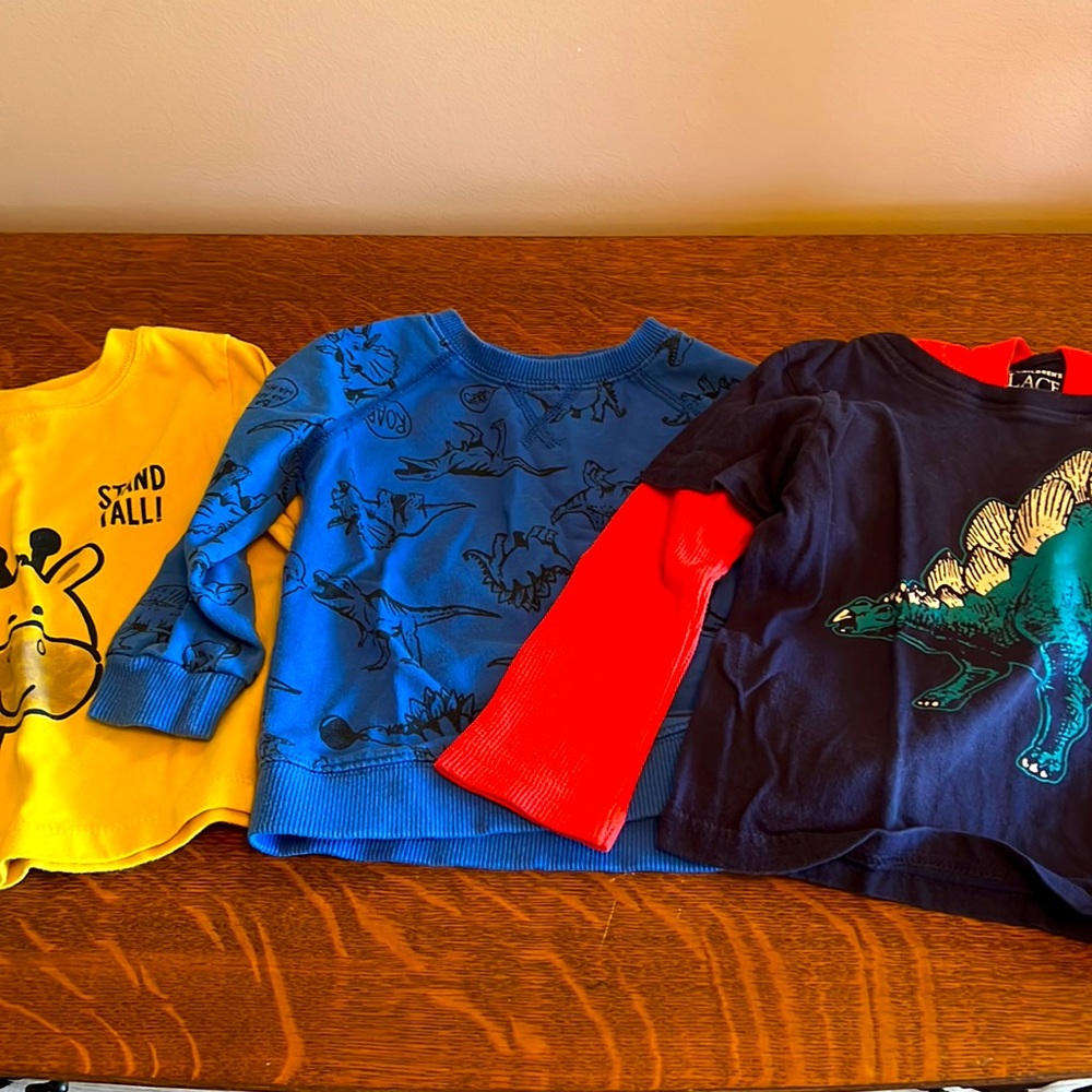 Three long sleeve tees